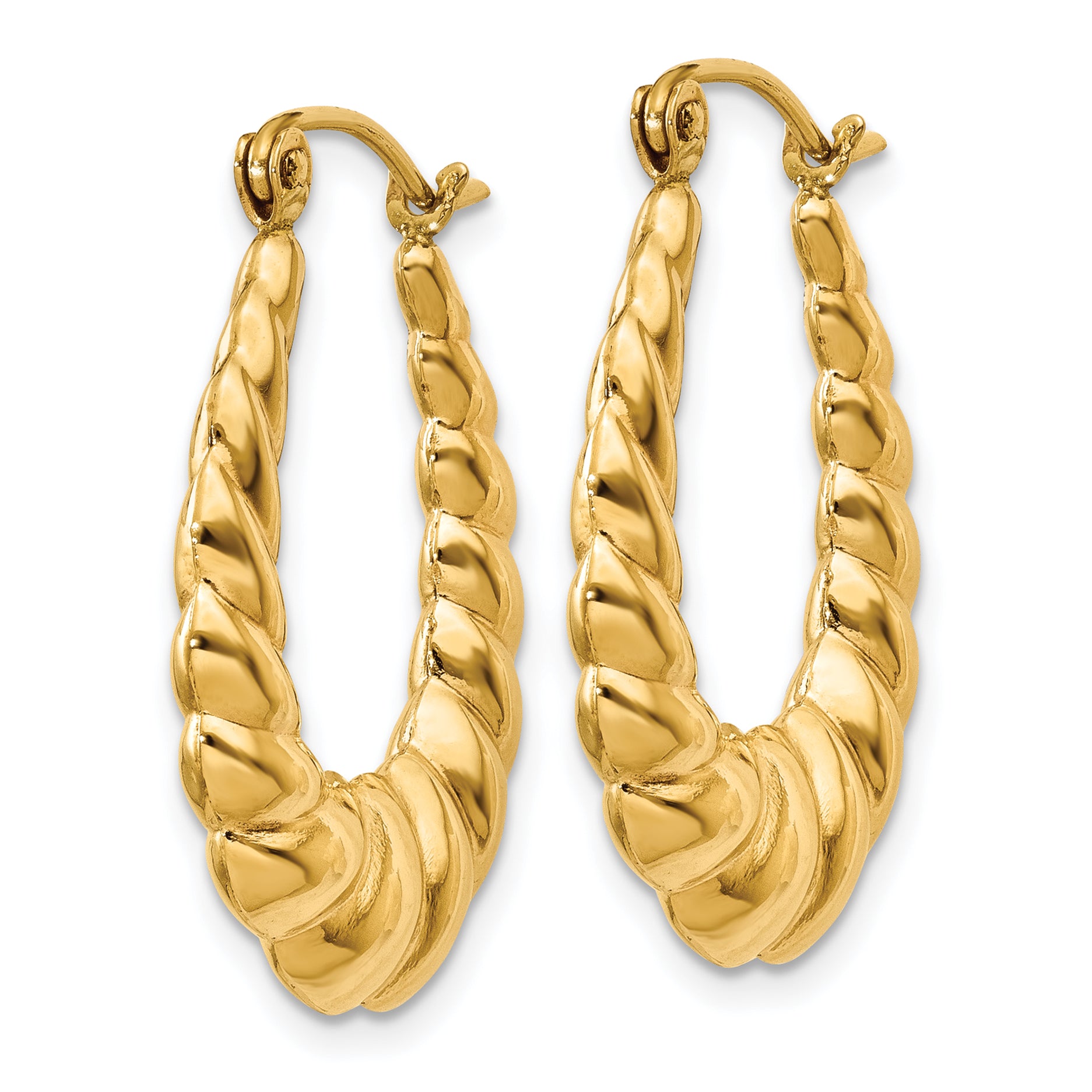 Sophia Jewelers 14K Gold Polished Twisted Hoop Earrings for Women Secondary image