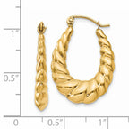 Sophia Jewelers 14K Gold Polished Twisted Hoop Earrings for Women