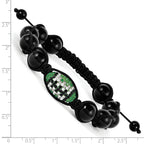 Crystal Onyx Macrame Bracelet with Adjustable Elegant Design