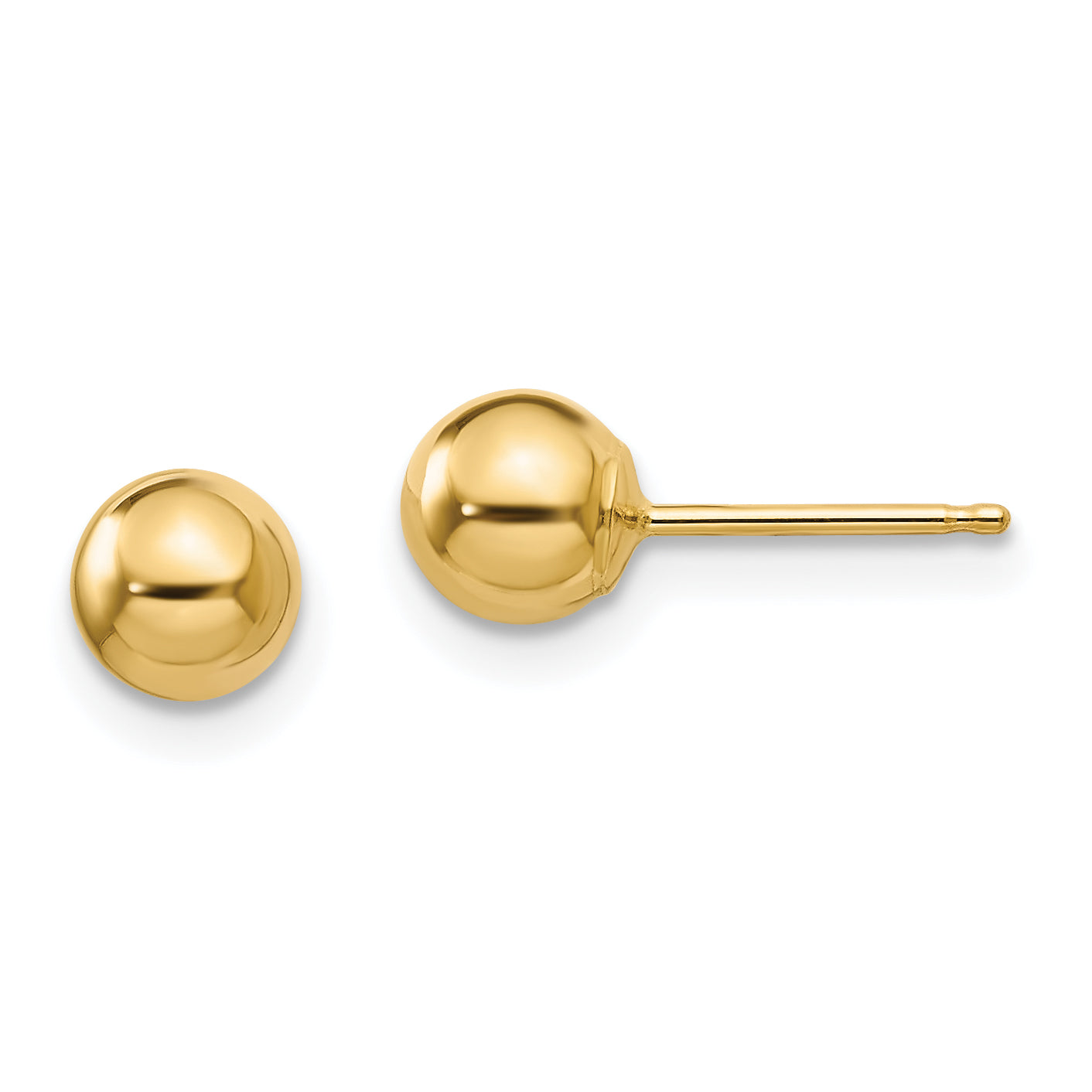 14k Madi K Polished 5mm Ball Post Earrings Main image