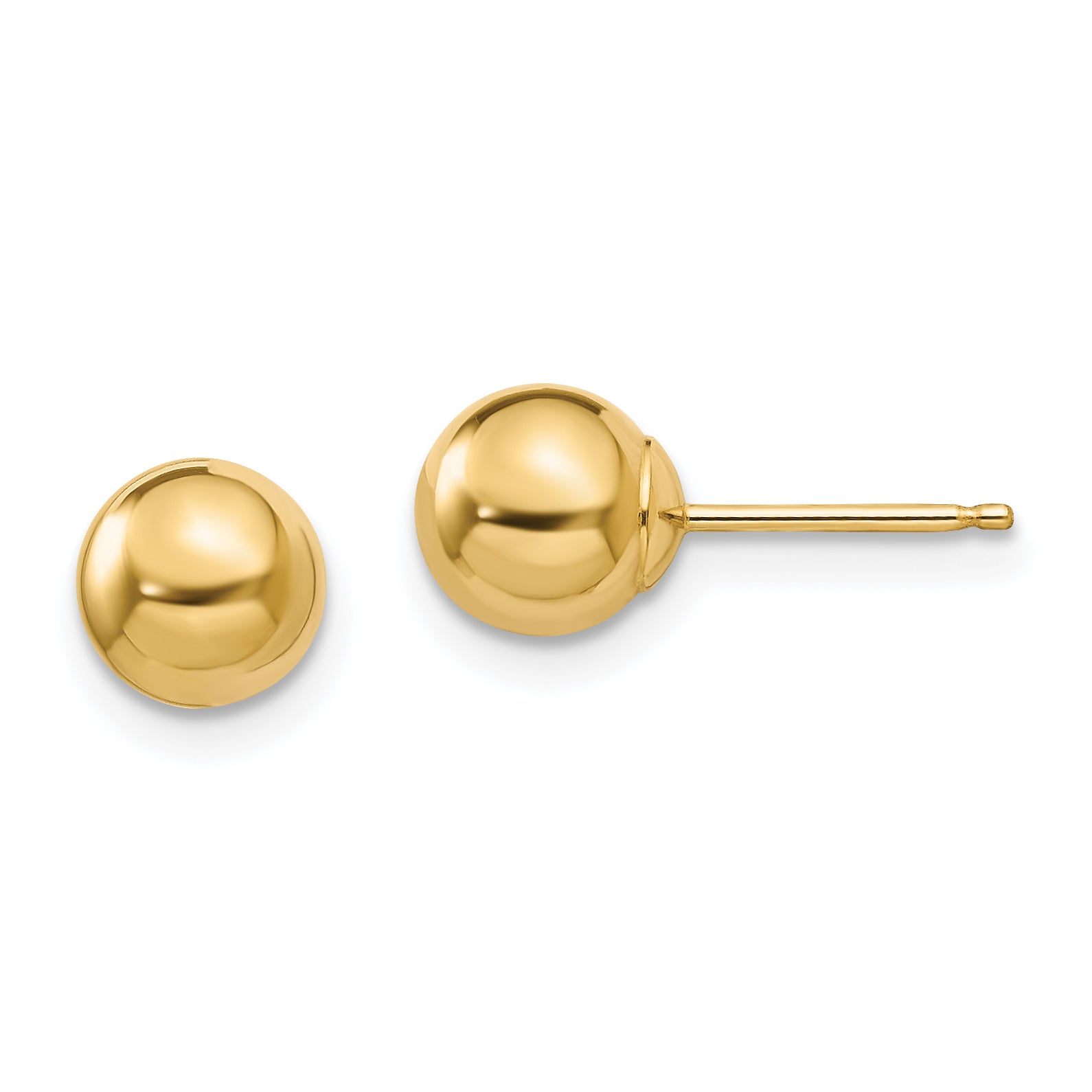 14k Madi K Polished 6mm Ball Post Earrings Main image