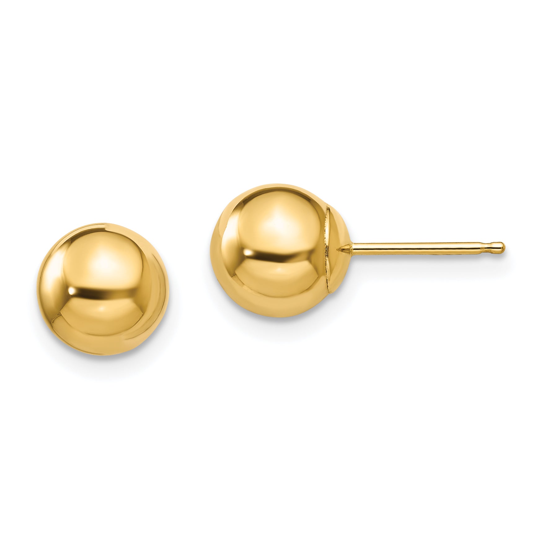14k Madi K Polished 7mm Ball Post Earrings Main image