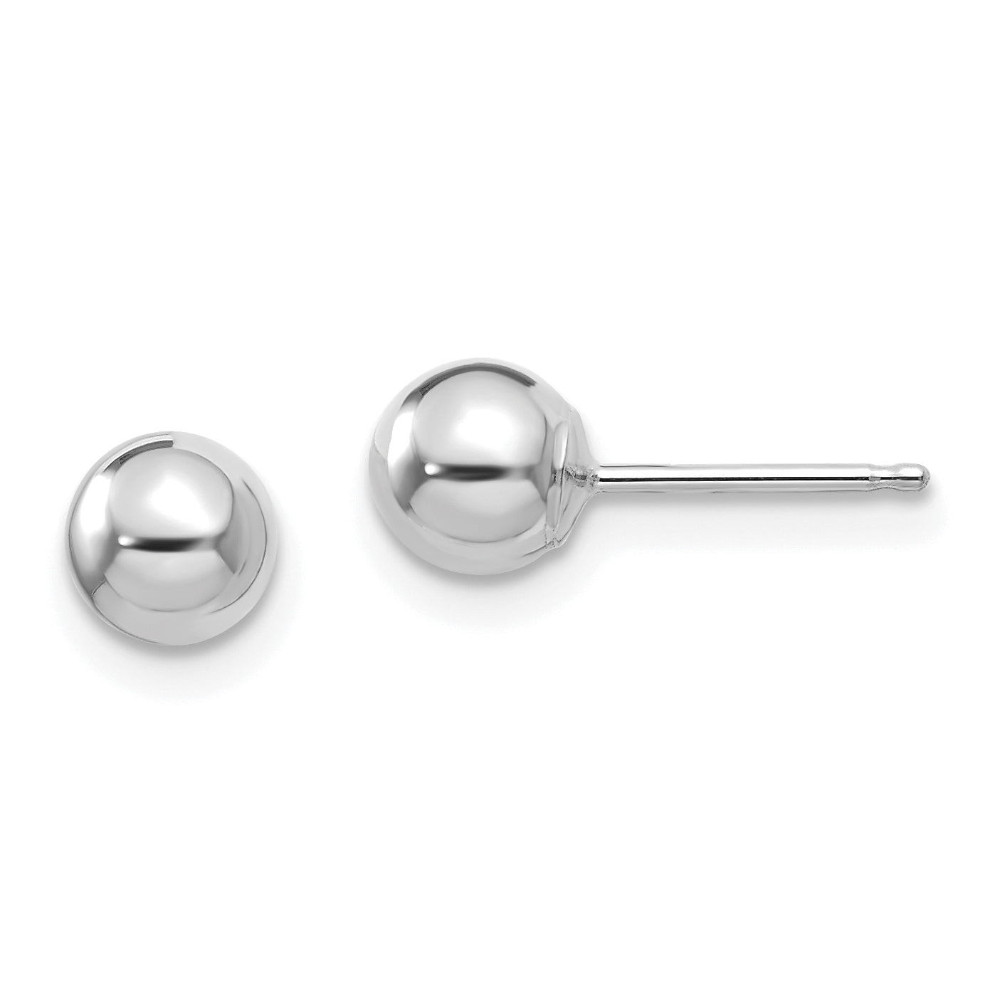 14k White Gold Madi K Polished 5mm Ball Post Earrings Main image
