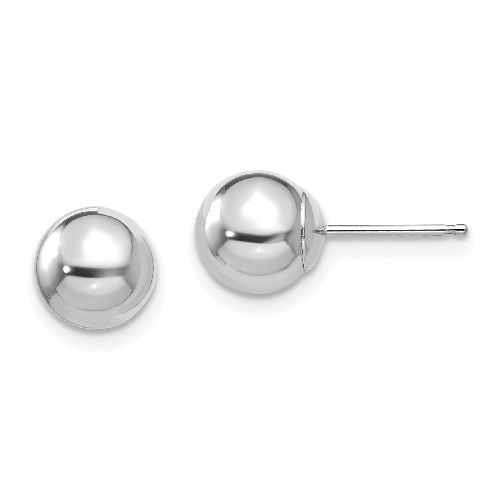 14k White Gold Madi K Polished 7mm Ball Post Earrings Main image