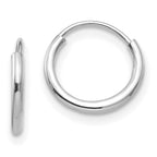 Sophia Jewelers 14K White Gold Children's Polished Hoop Earring Set