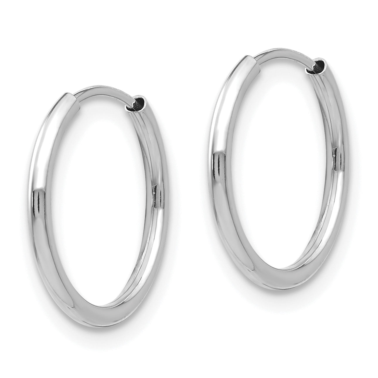 Sophia Jewelers 14K White Gold Children's Polished Hoop Earring Set
