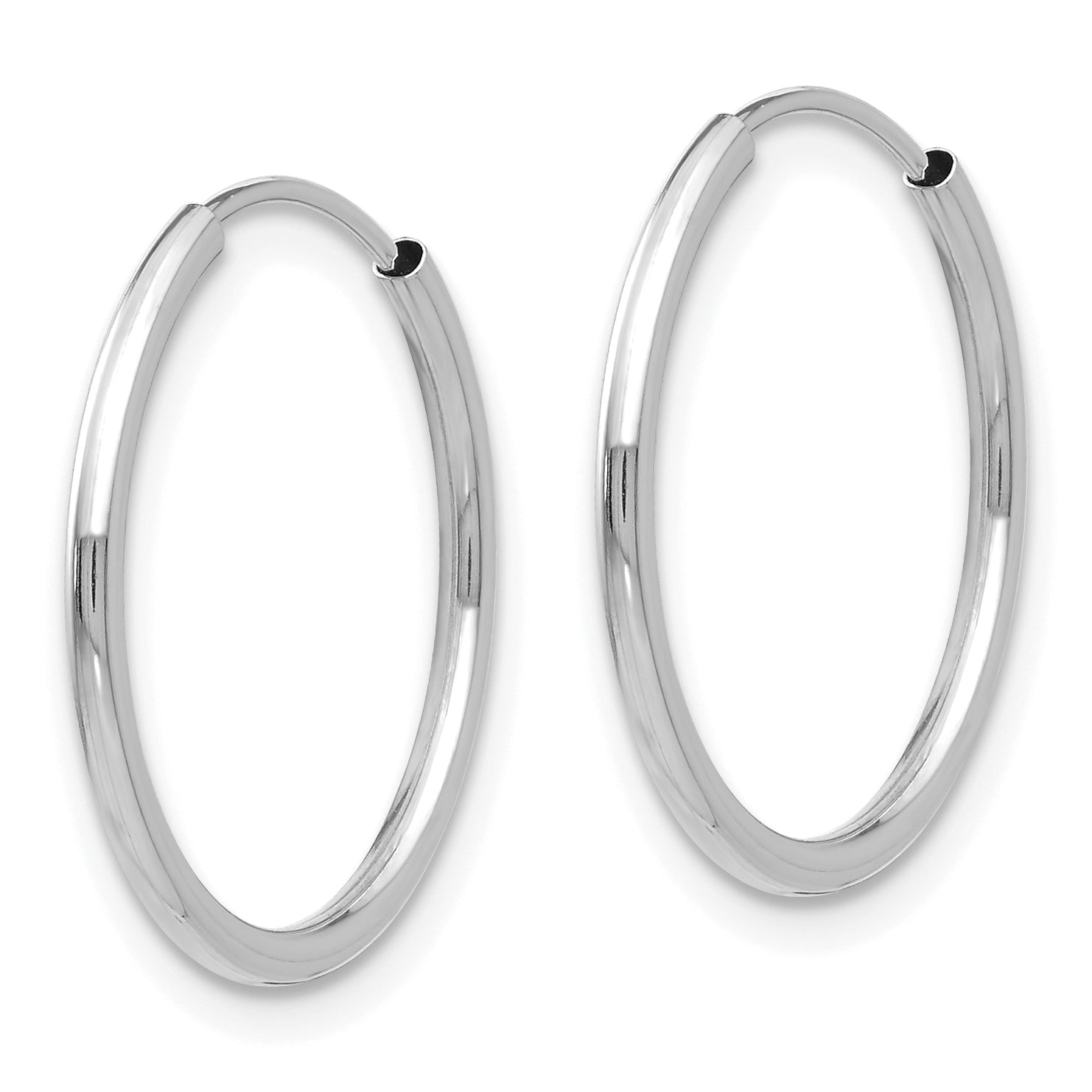 Sophia Jewelers 14K White Gold Children's Polished Hoop Earring Set