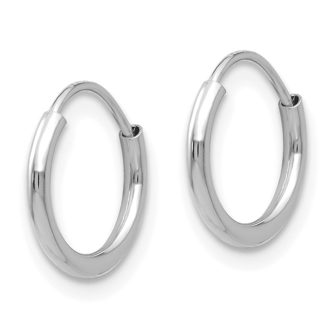 Sophia Jewelers 14K White Gold Children's Polished Hoop Earring Set