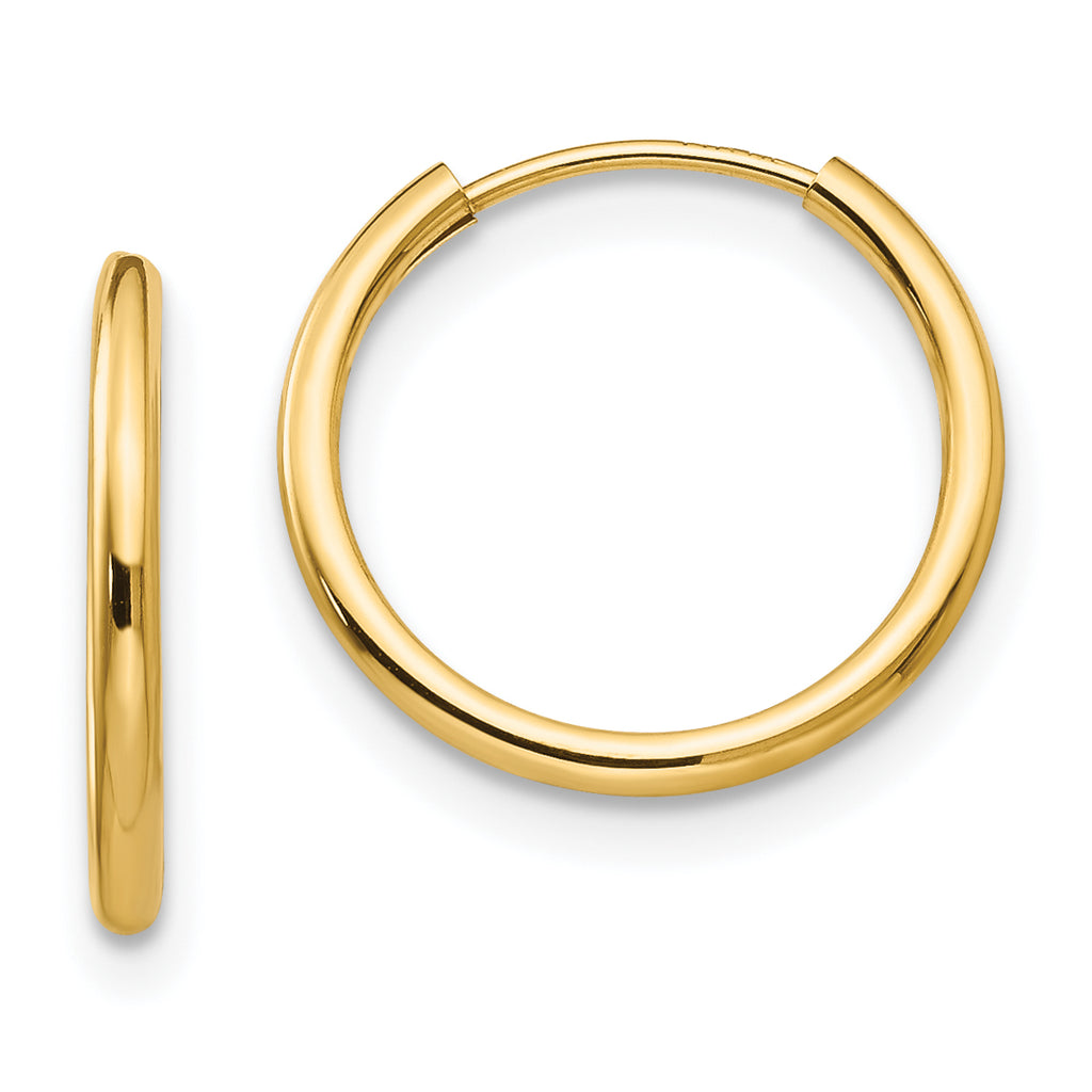 Children's Endless Hoop Earring Set in 14K Yellow Gold