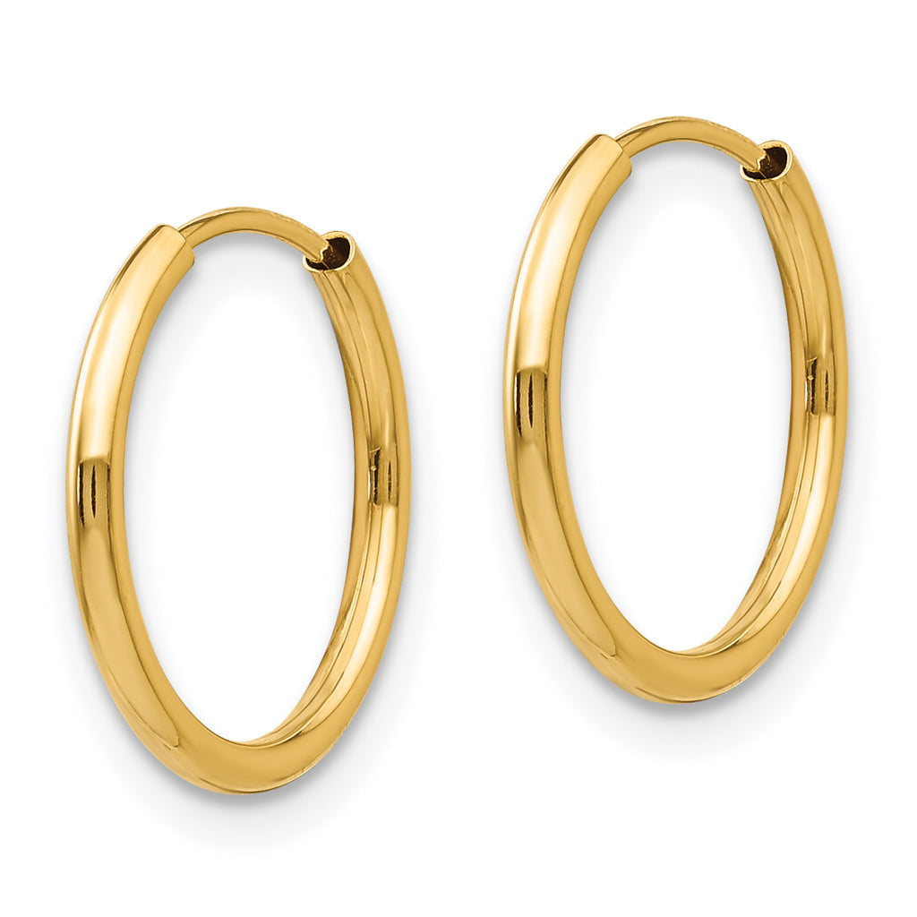Children's Endless Hoop Earring Set in 14K Yellow Gold