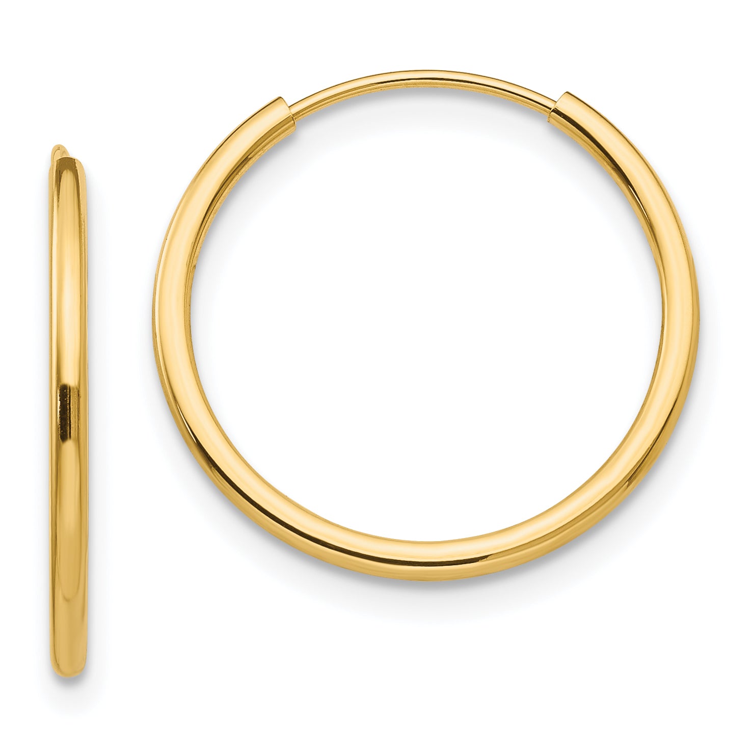 Children's Endless Hoop Earring Set in 14K Yellow Gold