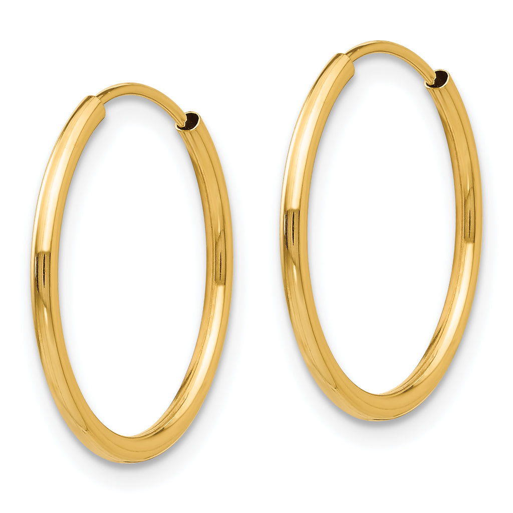 Children's Endless Hoop Earring Set in 14K Yellow Gold