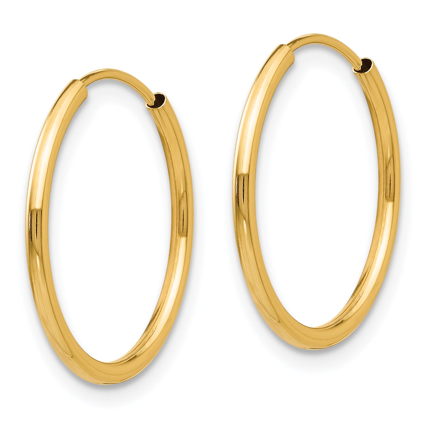 Children's Endless Hoop Earring Set in 14K Yellow Gold