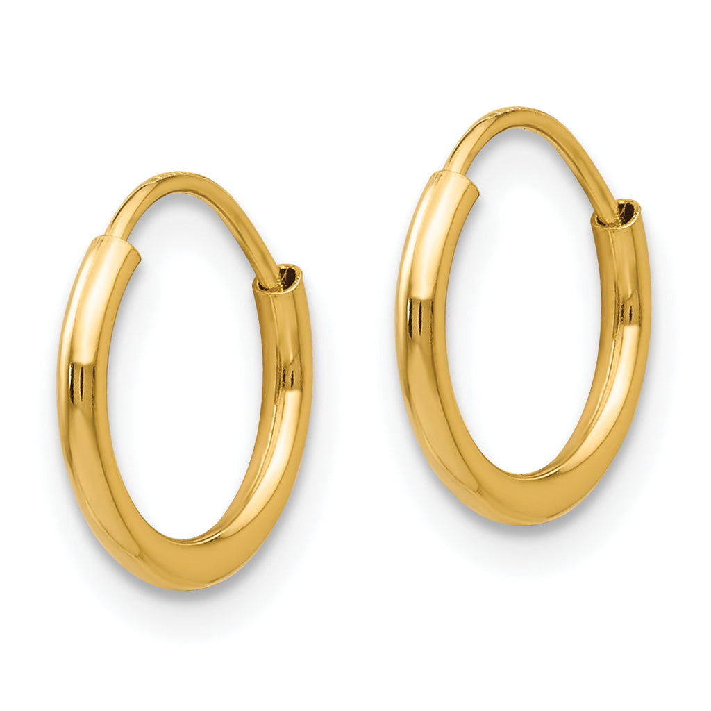 Children's Endless Hoop Earring Set in 14K Yellow Gold