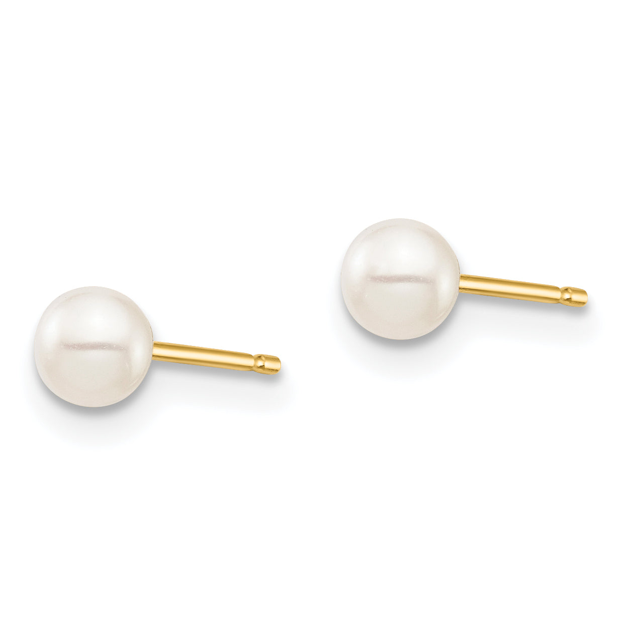 Sophia Jewelers 14K Gold Freshwater Pearl Stud Earrings Polished Elegance Secondary image