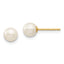 14K Madi K 5-6mm White Round Freshwater Cultured Pearl Stud Post Earrings