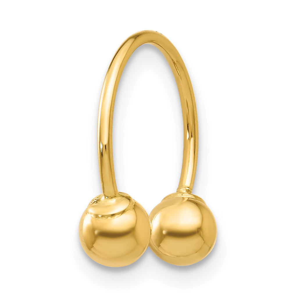 Half Hoop Single Earring in 14K Yellow Gold, 12mm Secondary image
