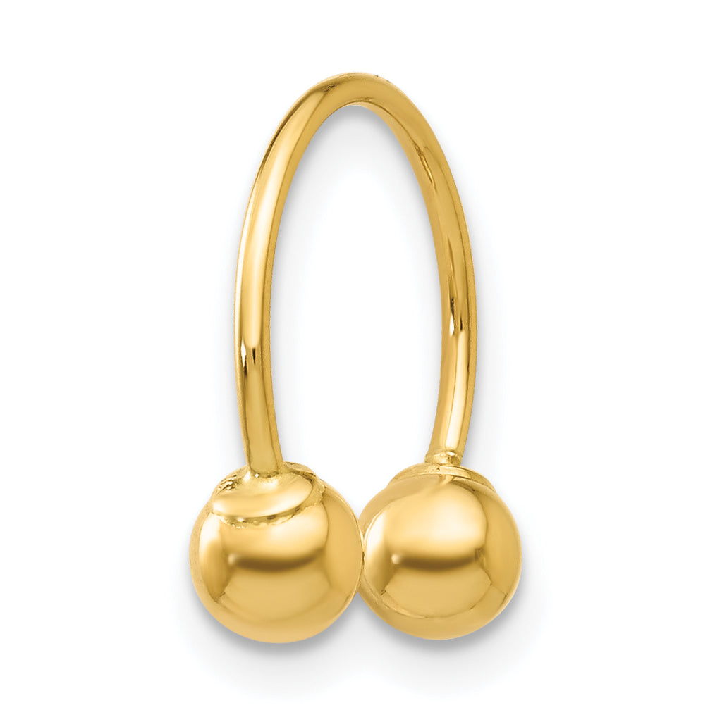 Half Hoop Single Earring in 14K Yellow Gold, 12mm