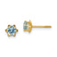 14k Madi K 4mm CZ Birthstone (Mar) Screwback Earrings