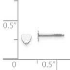 Tiny Heart Screwback Stud Earrings in 14K White Gold