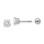 14k Madi K White Gold 5mm CZ and 4mm Ball Reversible Earrings