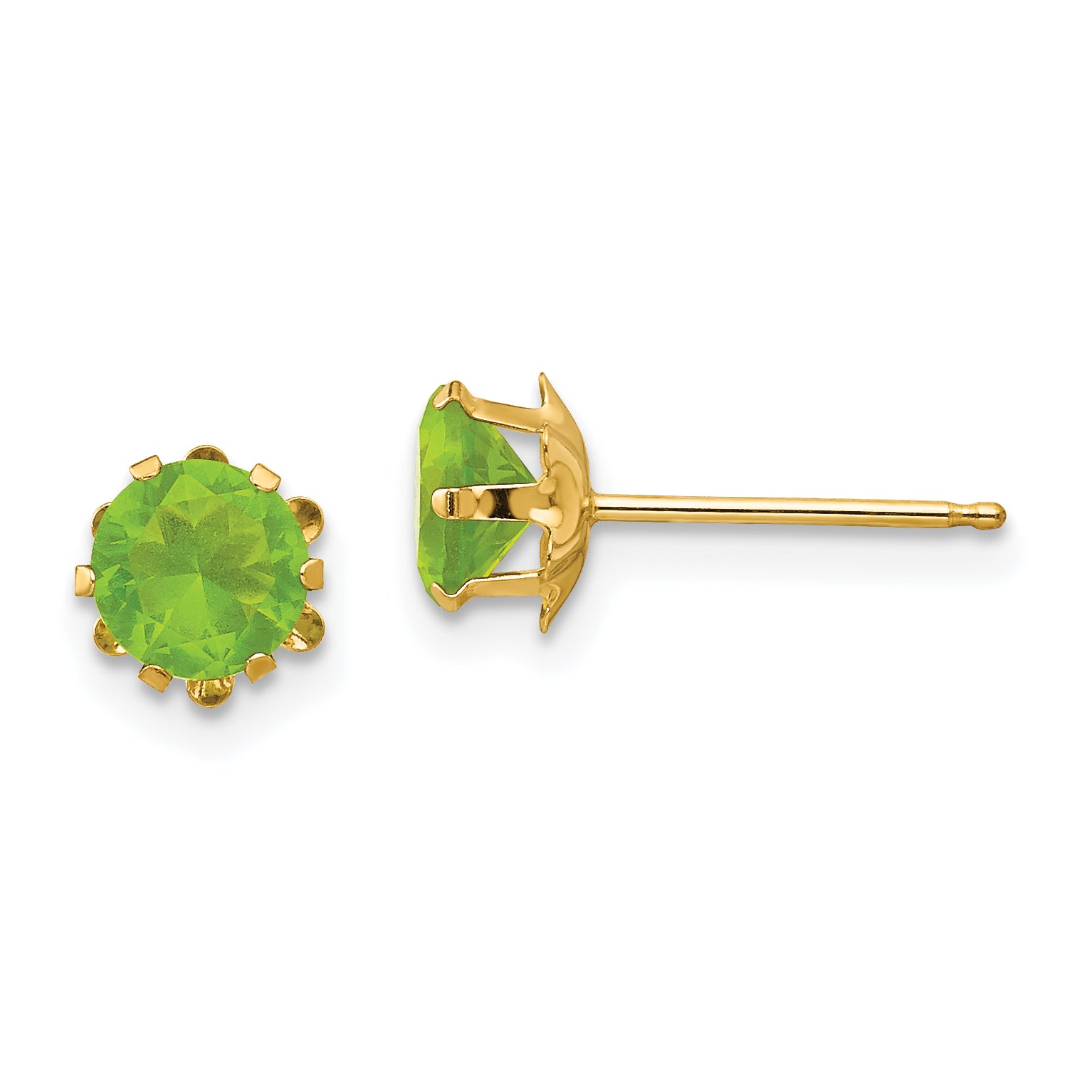 14k Madi K 5mm CZ Birthstone(Aug) Earrings Main image