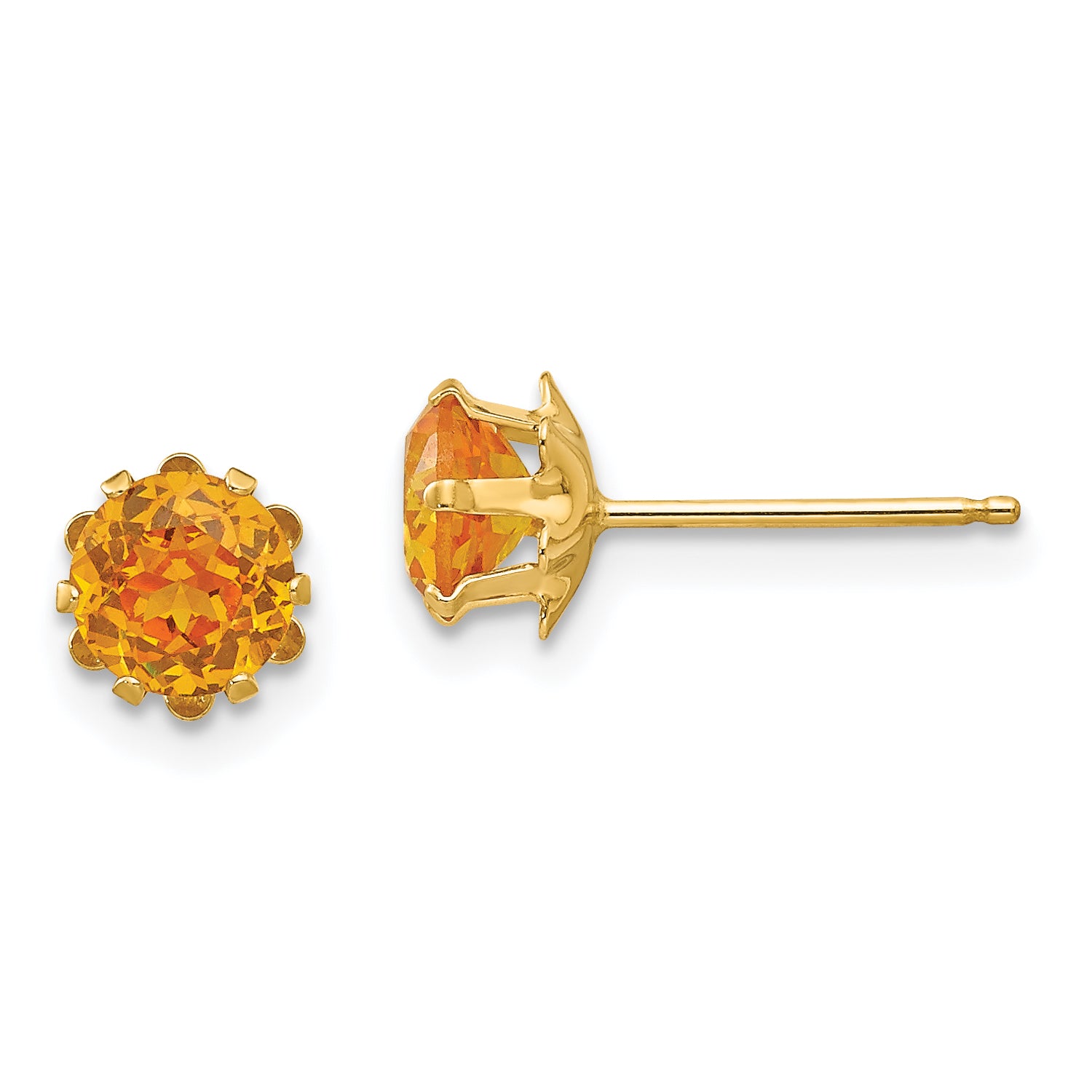 14k Madi K 5mm CZ Birthstone (Nov) Earrings Main image