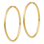 14K Gold Endless Hoop Earrings with Polished Nickel-Free Design