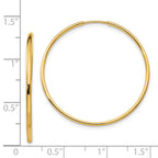 14K Gold Endless Hoop Earrings with Polished Nickel-Free Design
