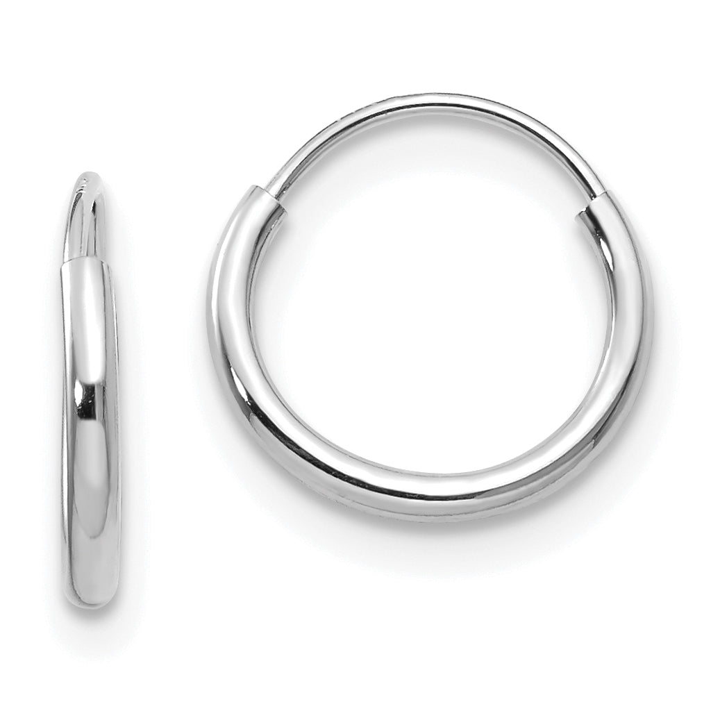 14k White Gold Madi K Endless Hoop Earrings Main image