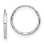14k Madi K White Gold Endless Hoop Earrings