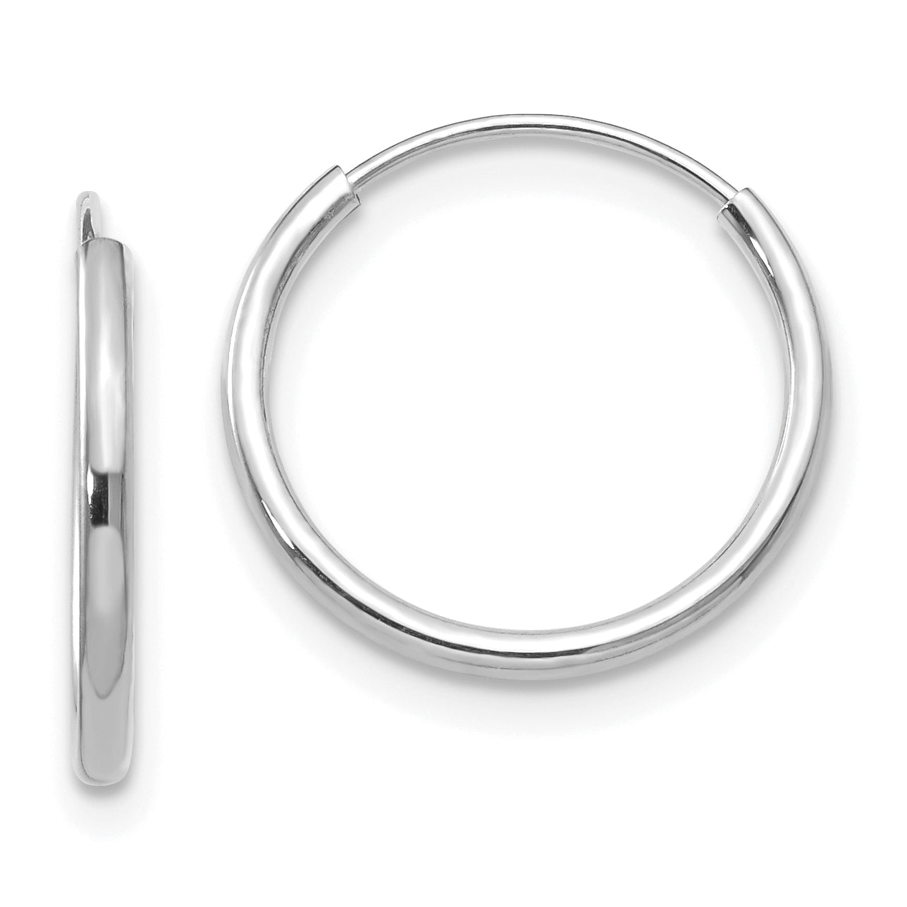 14k Madi K White Gold Endless Hoop Earrings Main image