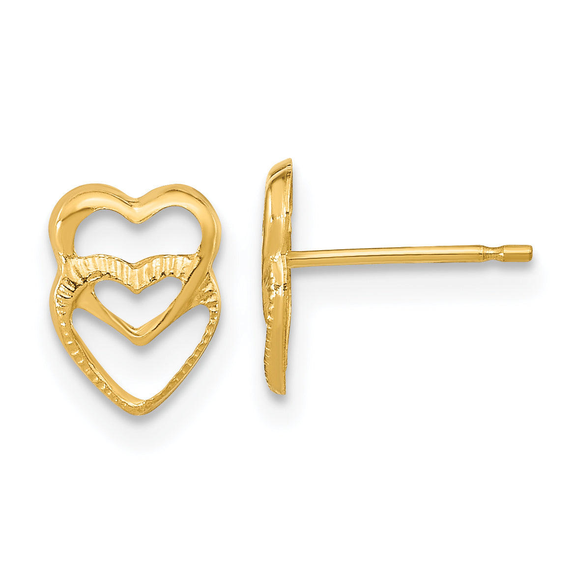 14k Madi K Hearts Post Earrings Main image