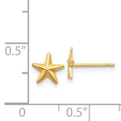 14K Gold Polished Button Earrings with Nickel-Free Design