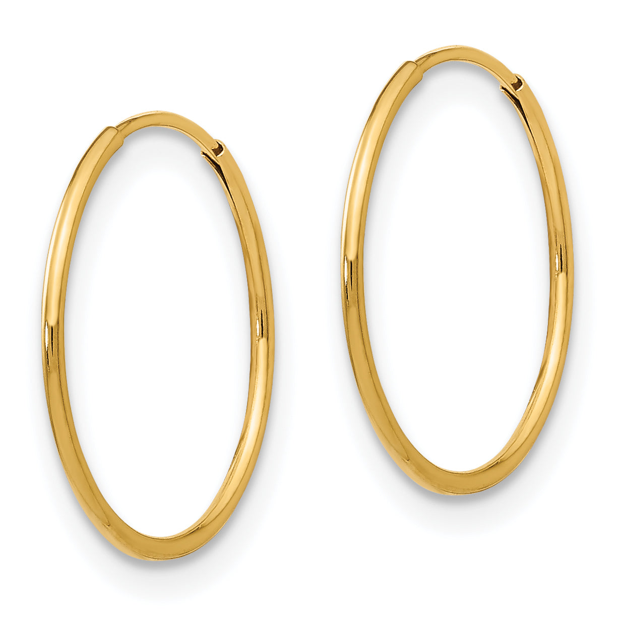 14K Gold Polished Hoop Earrings for Women Nickel Free & Elegant Secondary image