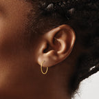 14K Gold Polished Hoop Earrings for Women Nickel Free & Elegant