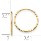 14K Gold Polished Hoop Earrings for Women Nickel Free & Elegant