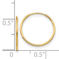 14K Gold Polished Hoop Earrings for Women Nickel Free & Elegant