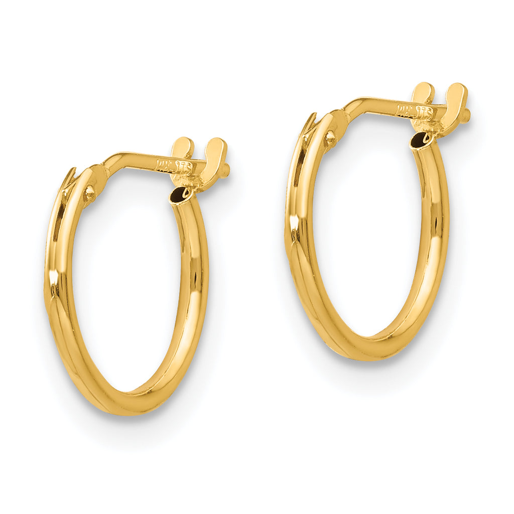 Sophia Jewelers: 14K Gold Polished Hoop Earrings, Nickel-Free Elegance