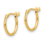 Sophia Jewelers: 14K Gold Polished Hoop Earrings, Nickel-Free Elegance