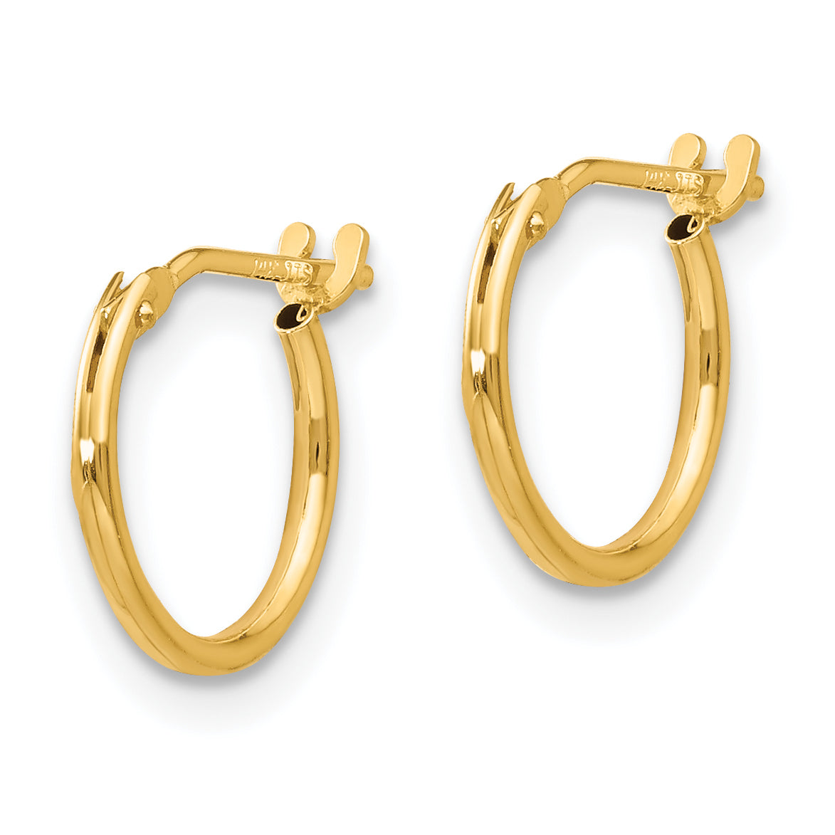 Sophia Jewelers: 14K Gold Polished Hoop Earrings, Nickel-Free Elegance