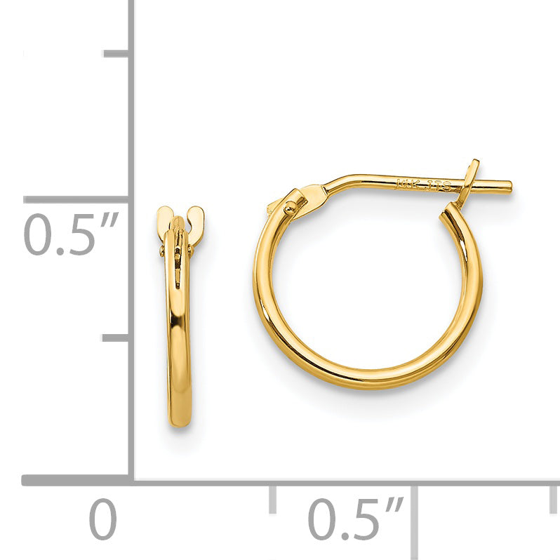 Sophia Jewelers: 14K Gold Polished Hoop Earrings, Nickel-Free Elegance