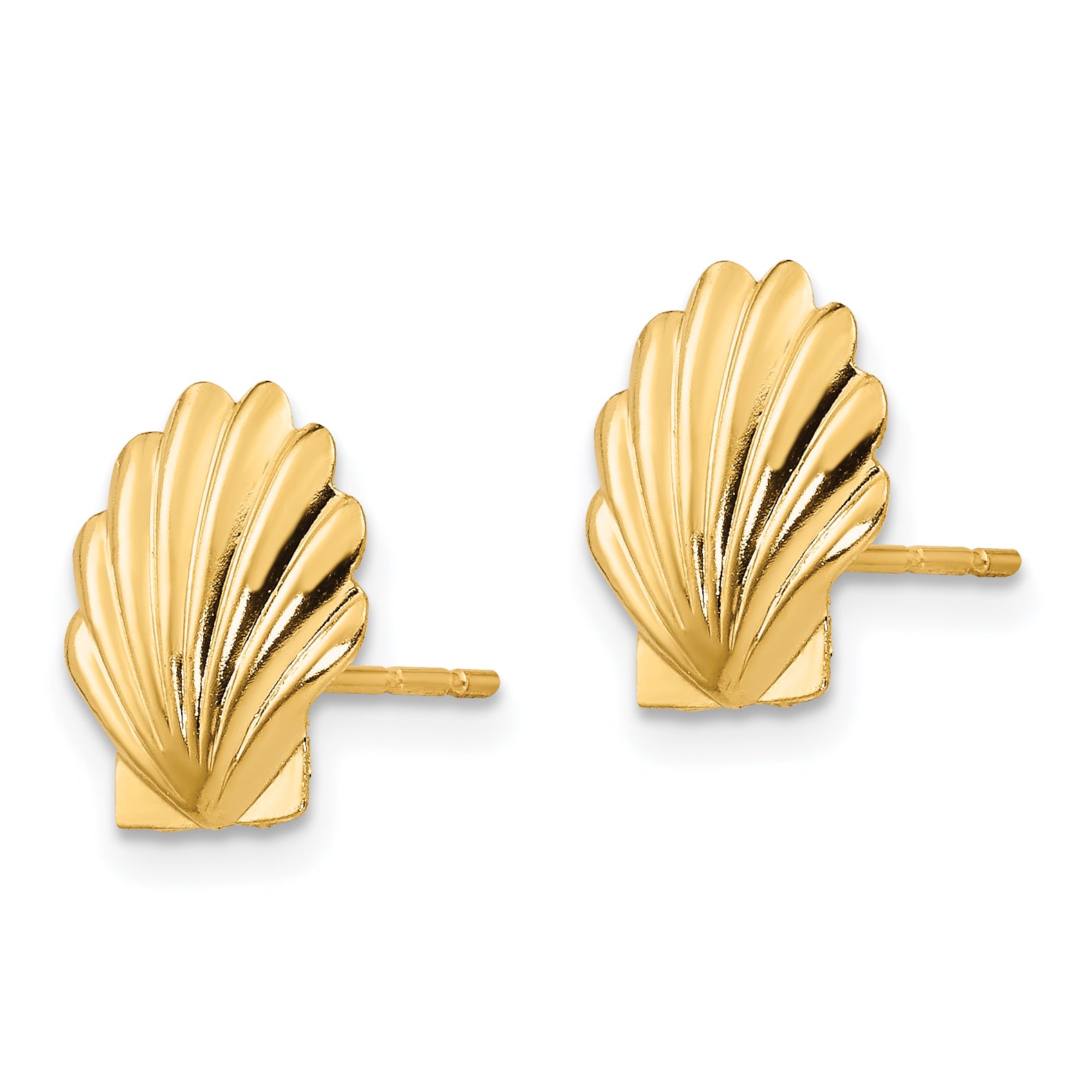 14K Gold Madi K Polished Button Earrings for Women Elegant and Nickel Free Secondary image