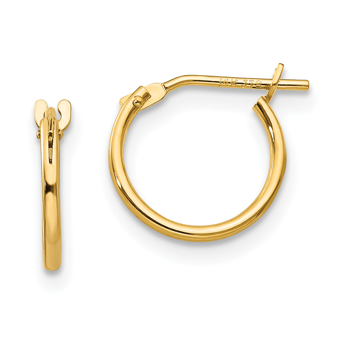 14k Madi K 1mm Hoop Earrings Main image