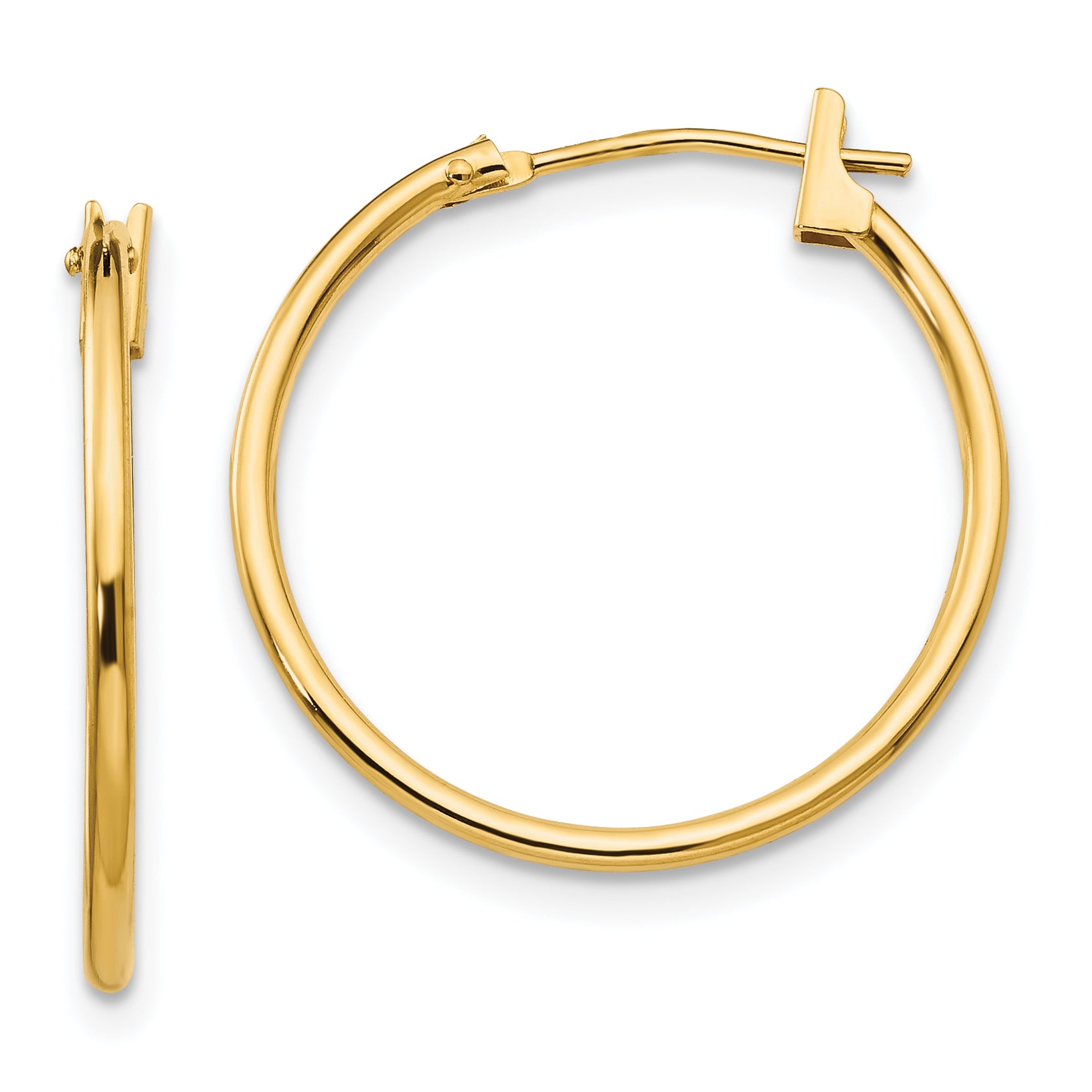 14k Madi K 1mm Hoop Earrings Main image
