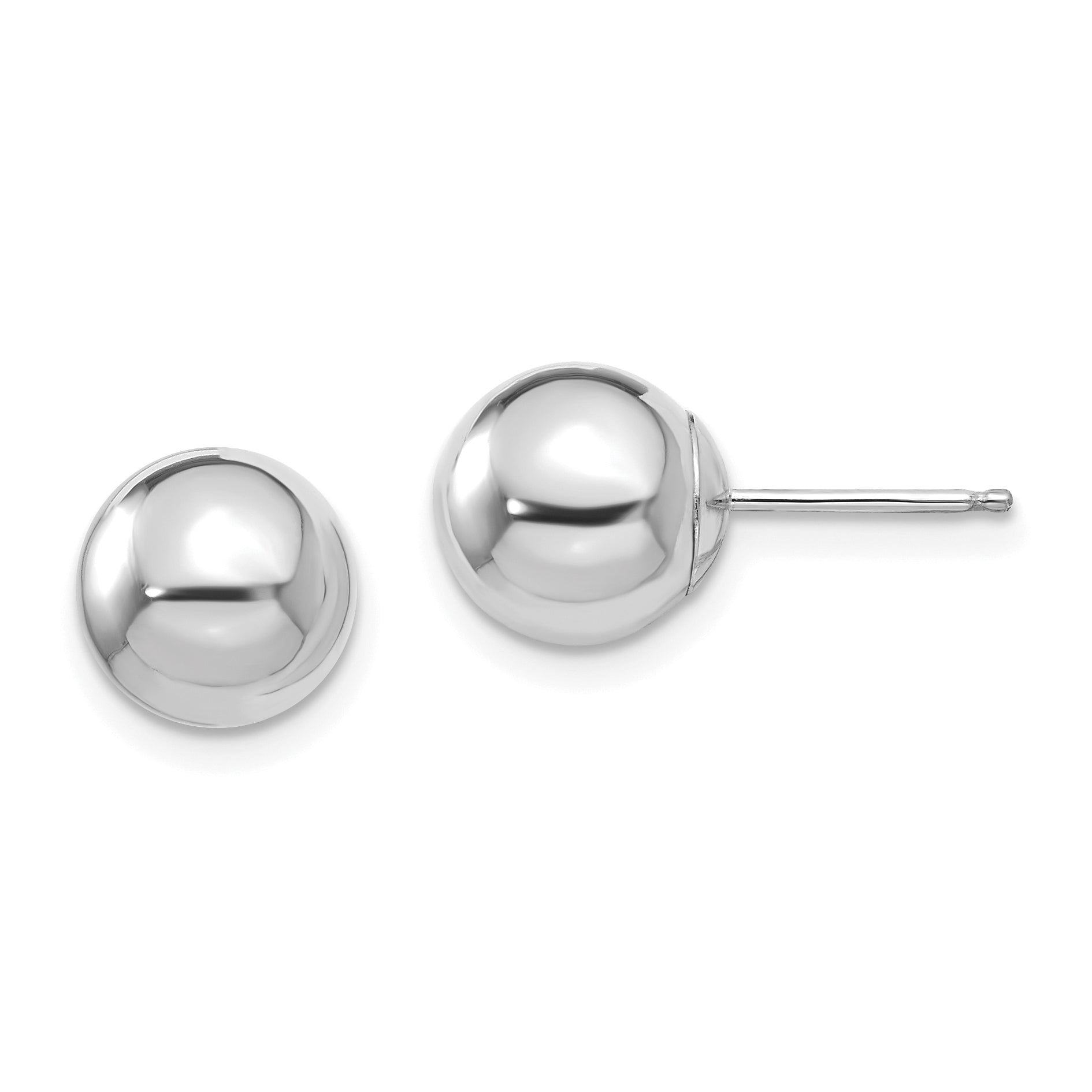 14k White Gold Madi K Polished 8mm Ball Post Earrings Main image