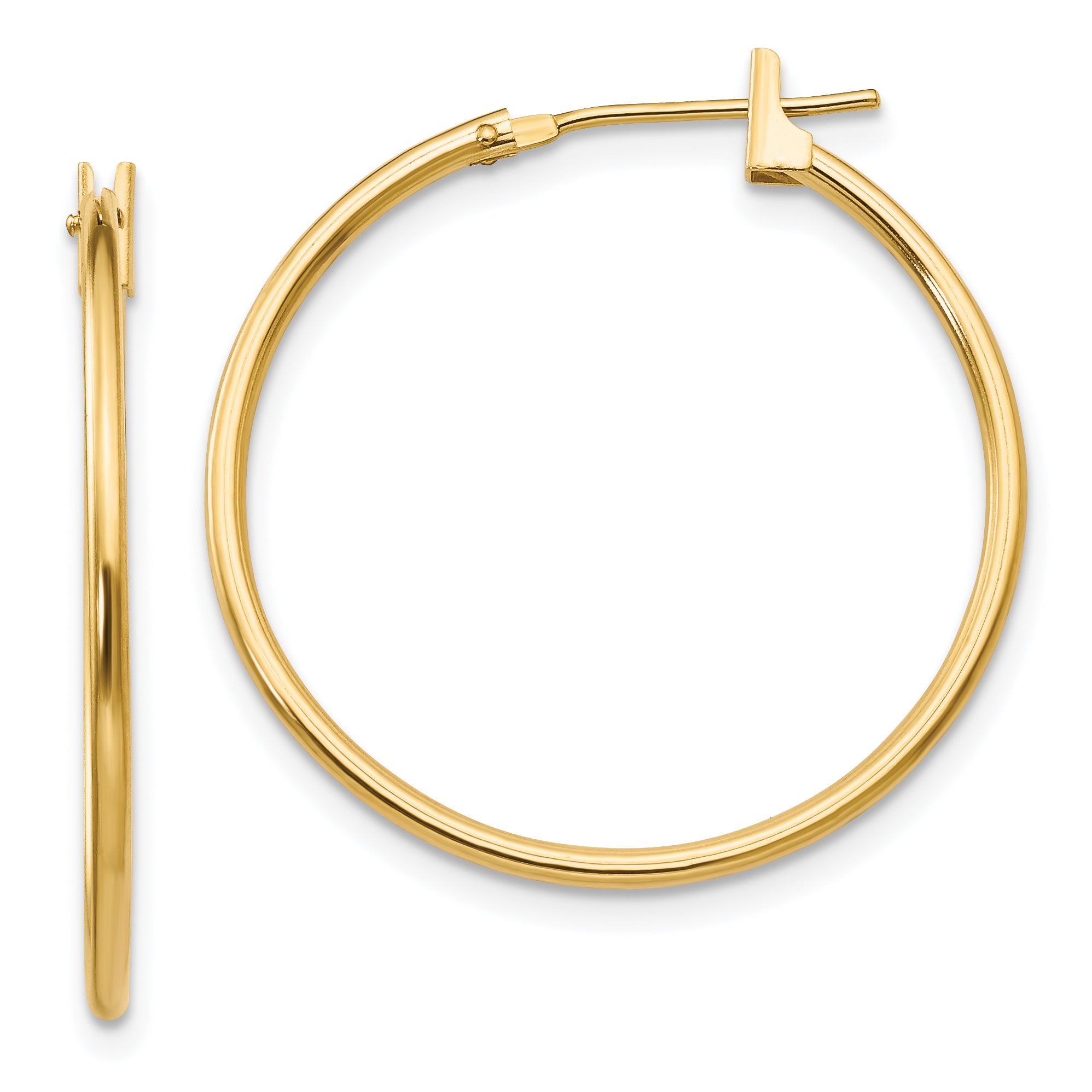 14k Madi K 1mm Hoop Earrings Main image
