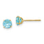 14k Madi K Round Blue Topaz 5mm Post Earrings