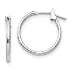 14k White Gold Madi K 1.25mm Hoop Earrings