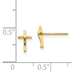 Sophia Jewelers 14K Gold Polished Cross Women's Earrings Elegant Nickel-Free Design